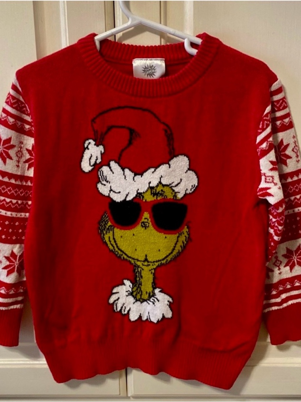 Holiday The Grinch Sweater - Red Kids Sweater 12 Months